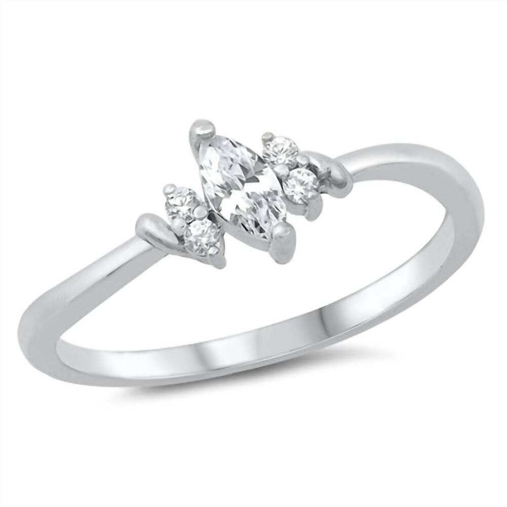 NEW STARLETTE women's rita statement ring in silver